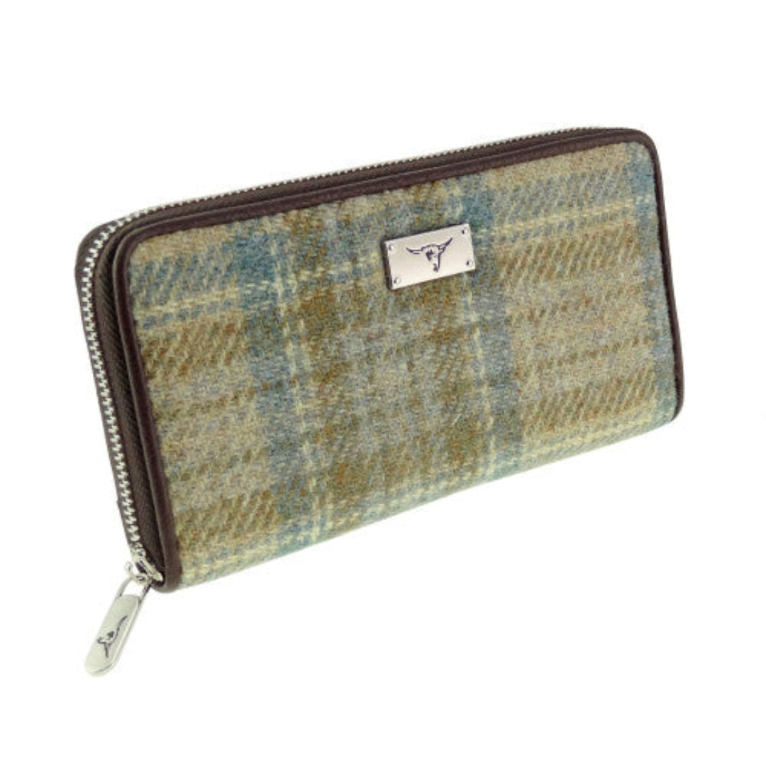 Harris Tweed | Staffa Zip Wallet - Beige Stewart