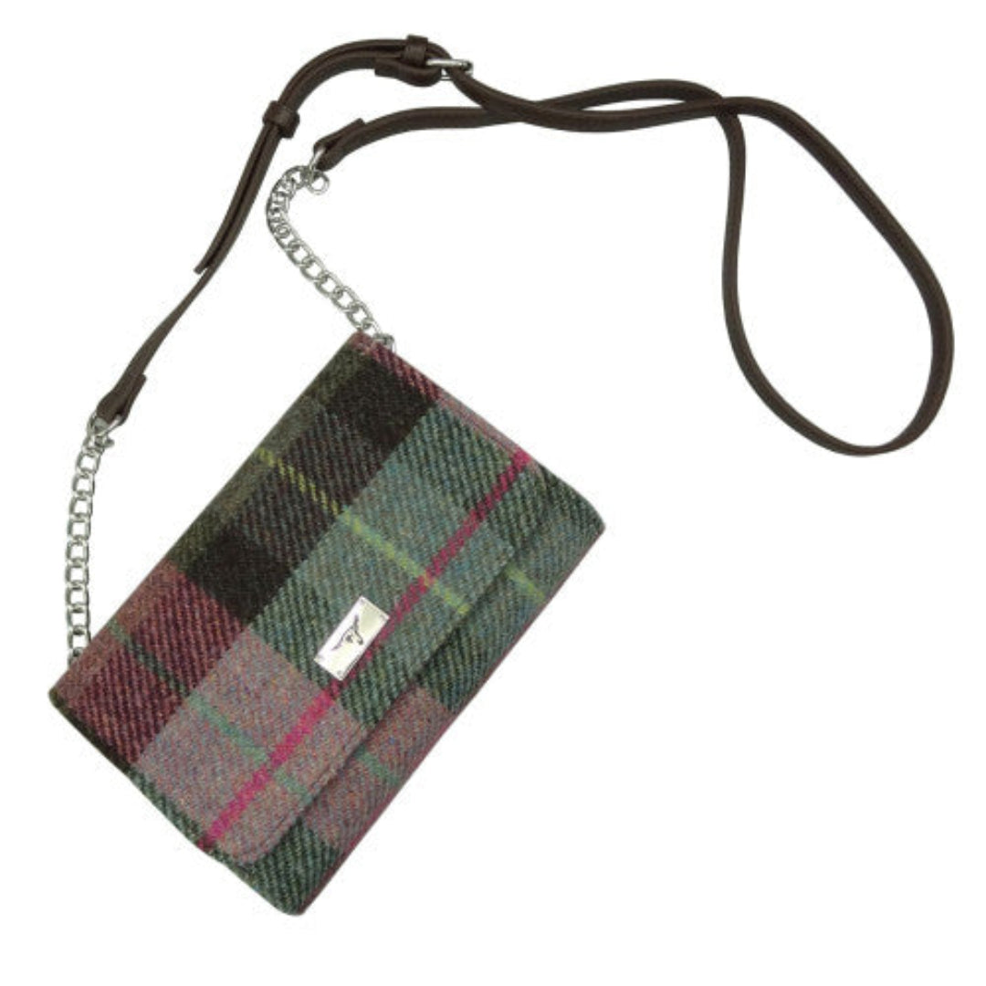 Harris Tweed | Strathy Handbag - Muted Green & Rose
