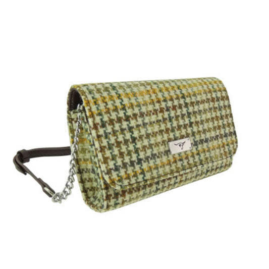Harris Tweed | Strathy Handbag - Yellow, Green & Brown Dogtooth