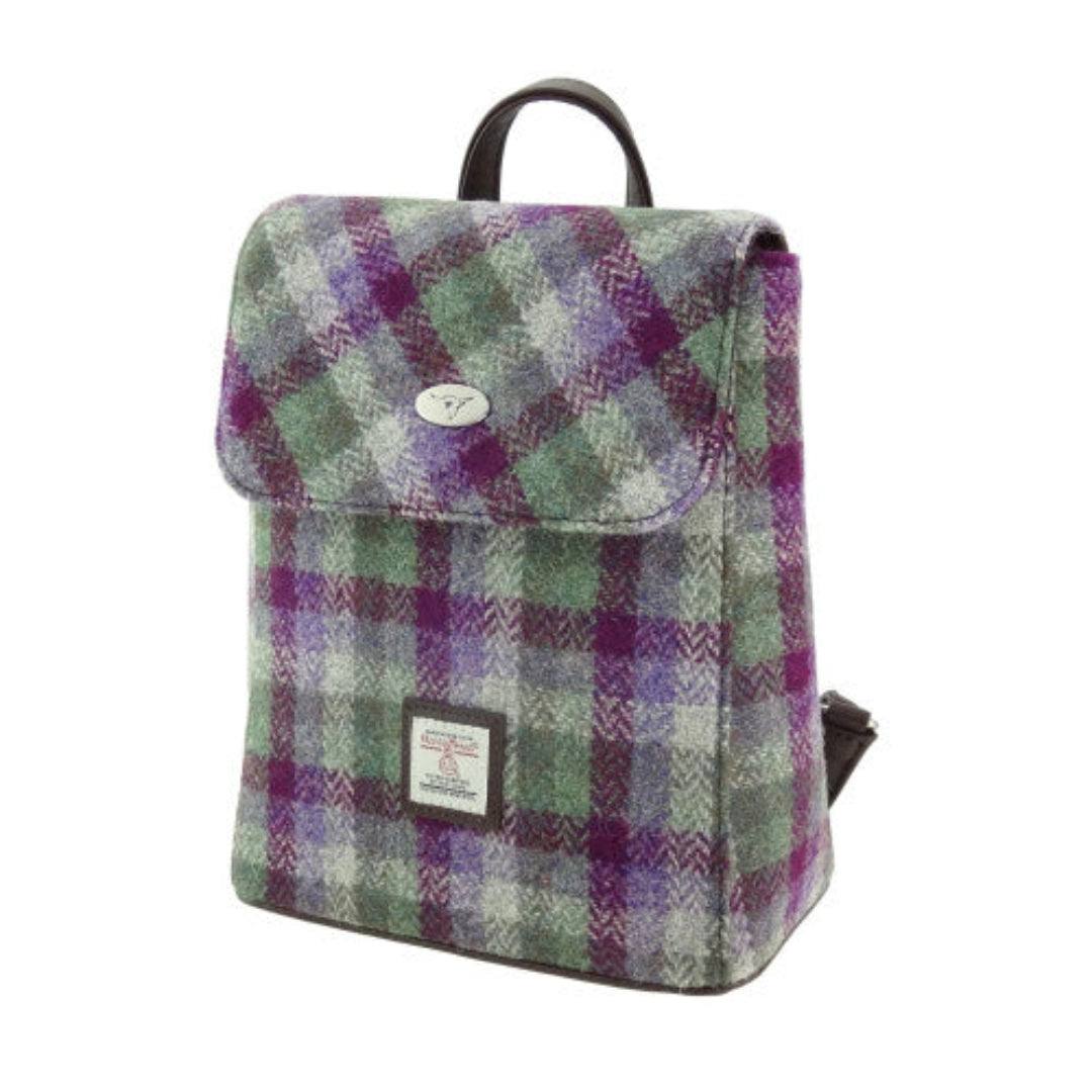 Harris Tweed | Tummel Mini Backpack - Green Small Check