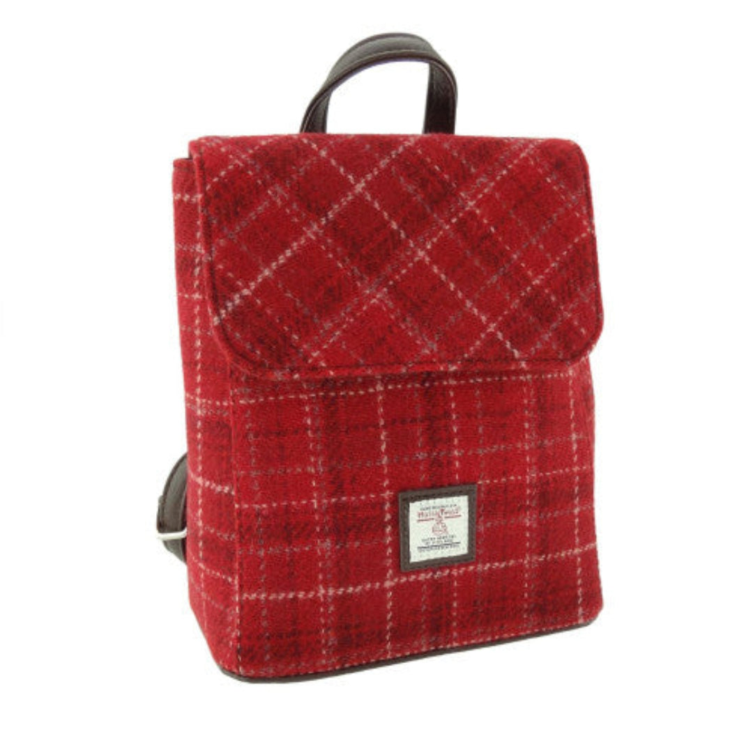 Harris Tweed | Tummel Mini Backpack - Red Check