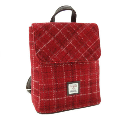 Harris Tweed | Tummel Mini Backpack - Red Check