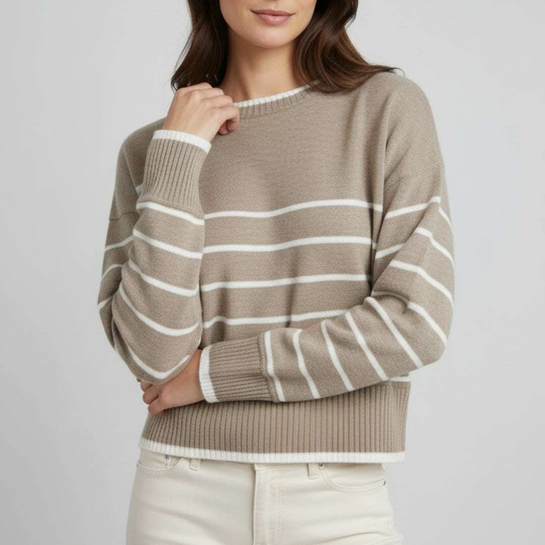 Hawico | Alloa Cashmere Lurex Sweater - Dark Natural/Canvas