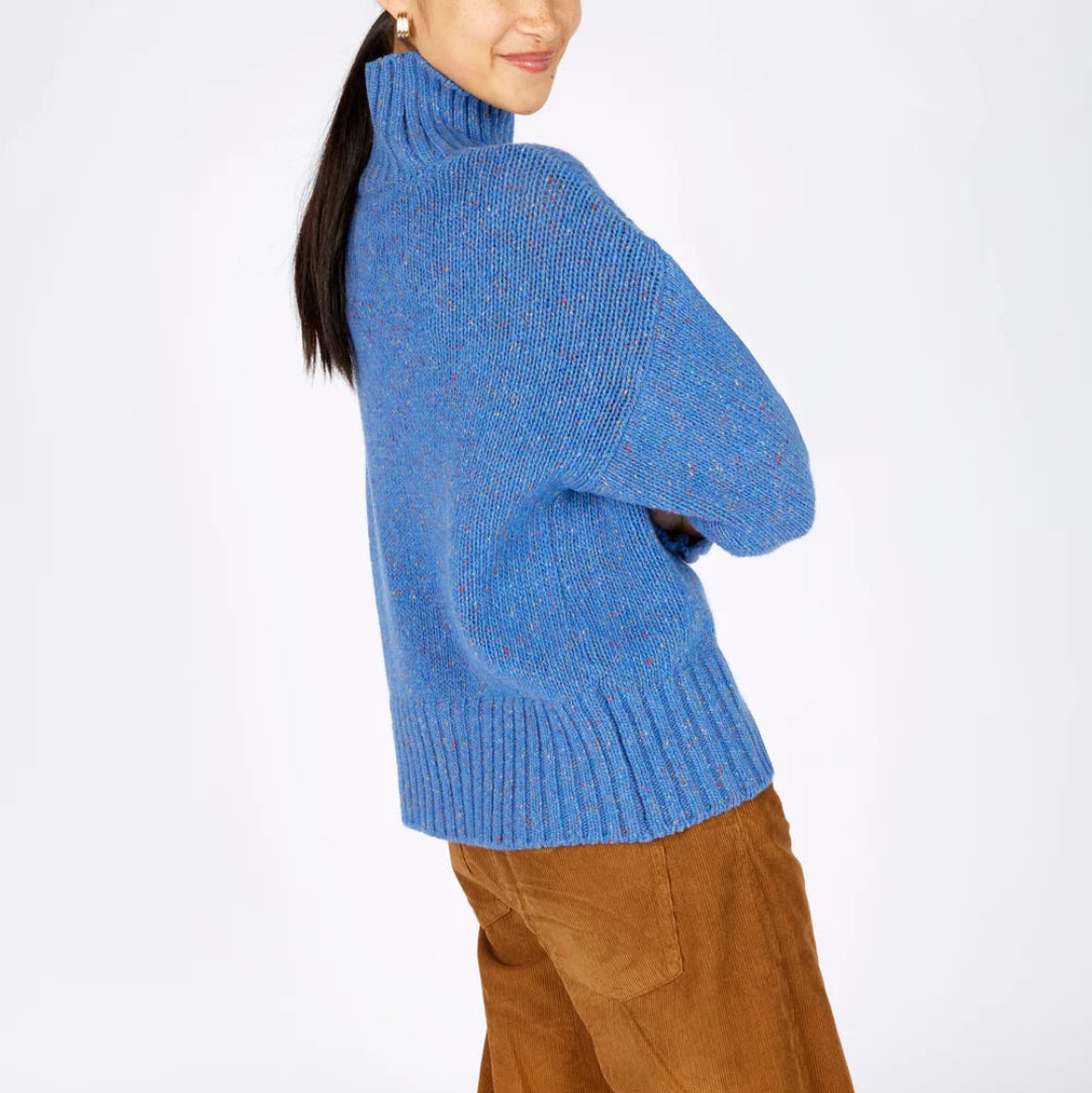 Irelands Eye | Paige Polo Neck Sweater - Marina