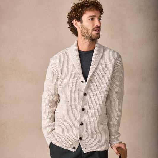 IrelandsEye | Ruan Shawl Cardigan - Chalk