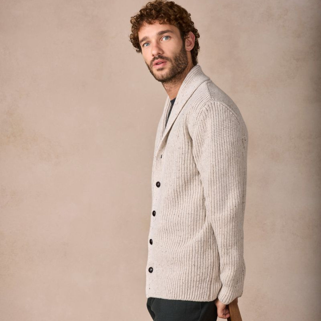 IrelandsEye | Ruan Shawl Cardigan - Chalk