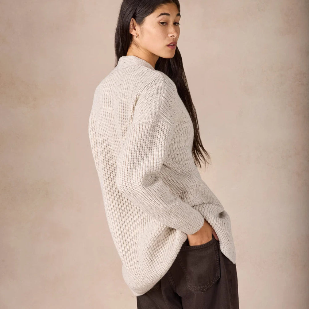 Irelands Eye | Frankie Boyfriend Cardigan - Chalk