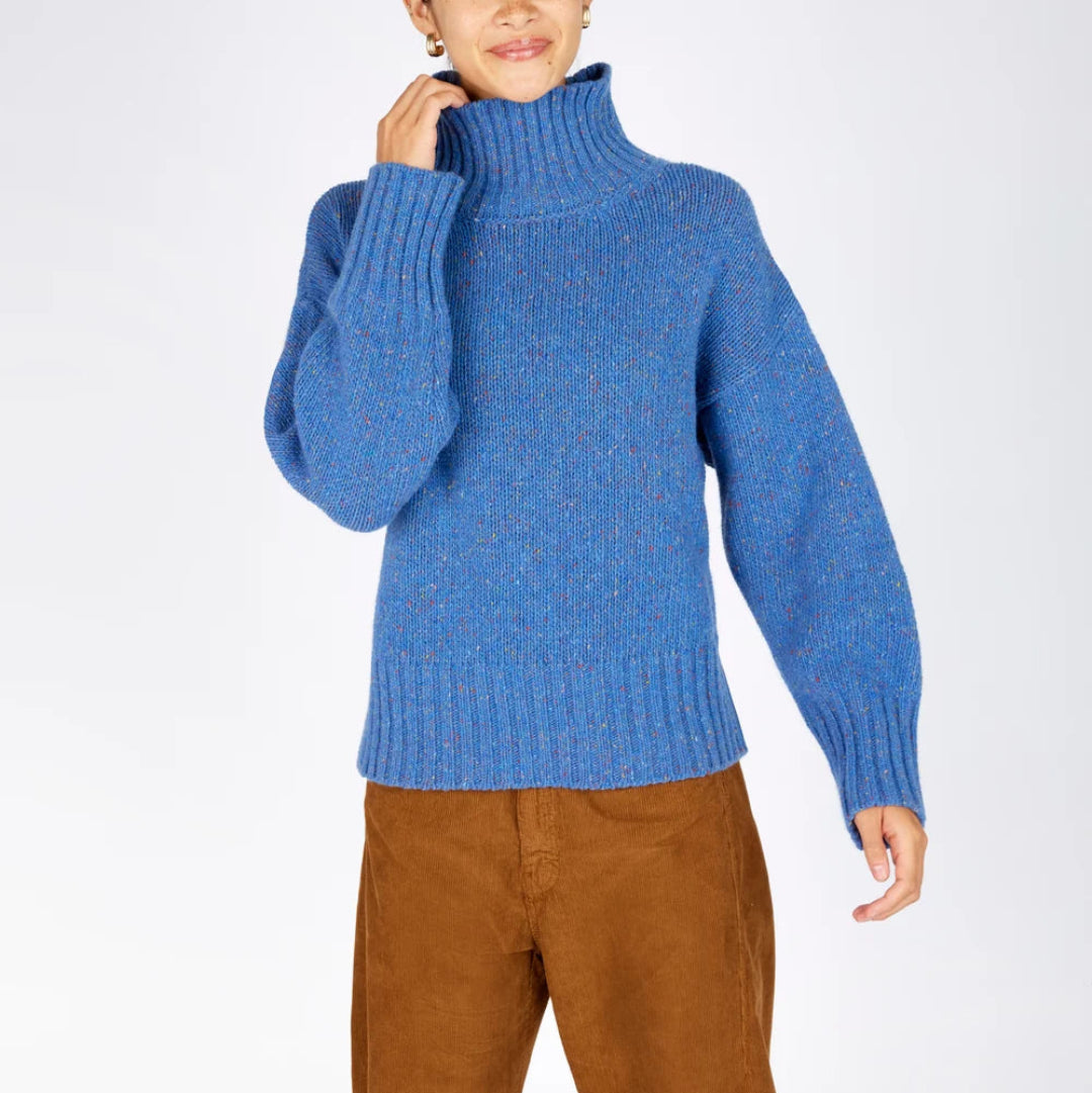Irelands Eye | Paige Polo Neck Sweater - Marina