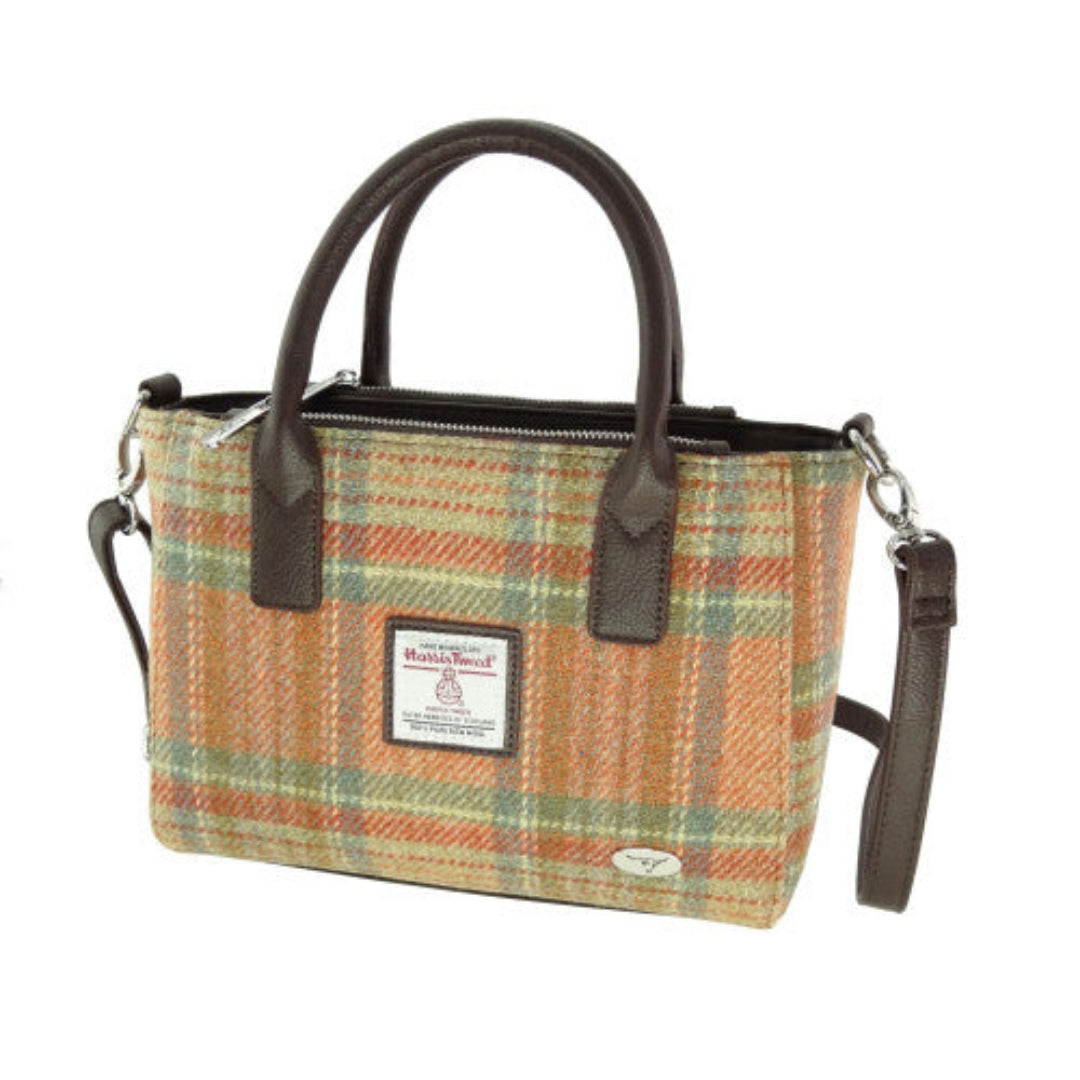Harris Tweed チェック柄キャリーバック(ショルダーバッグ) Harris Tweed | Brora Handbag – The Scottish Company