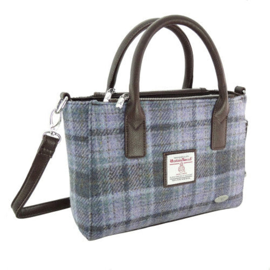 Harris Tweed | Brora Small Tote - Soft Purple Tartan
