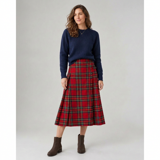 Ladies Tartan Kilted Skirt