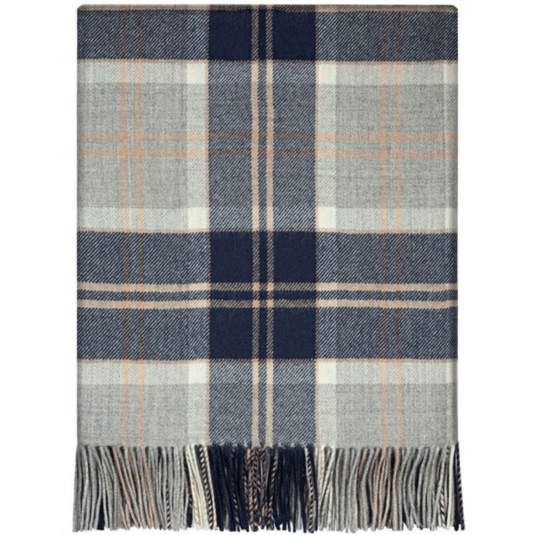 Lochcarron | Tartan Lambswool Blanket - Bannockbane Grey