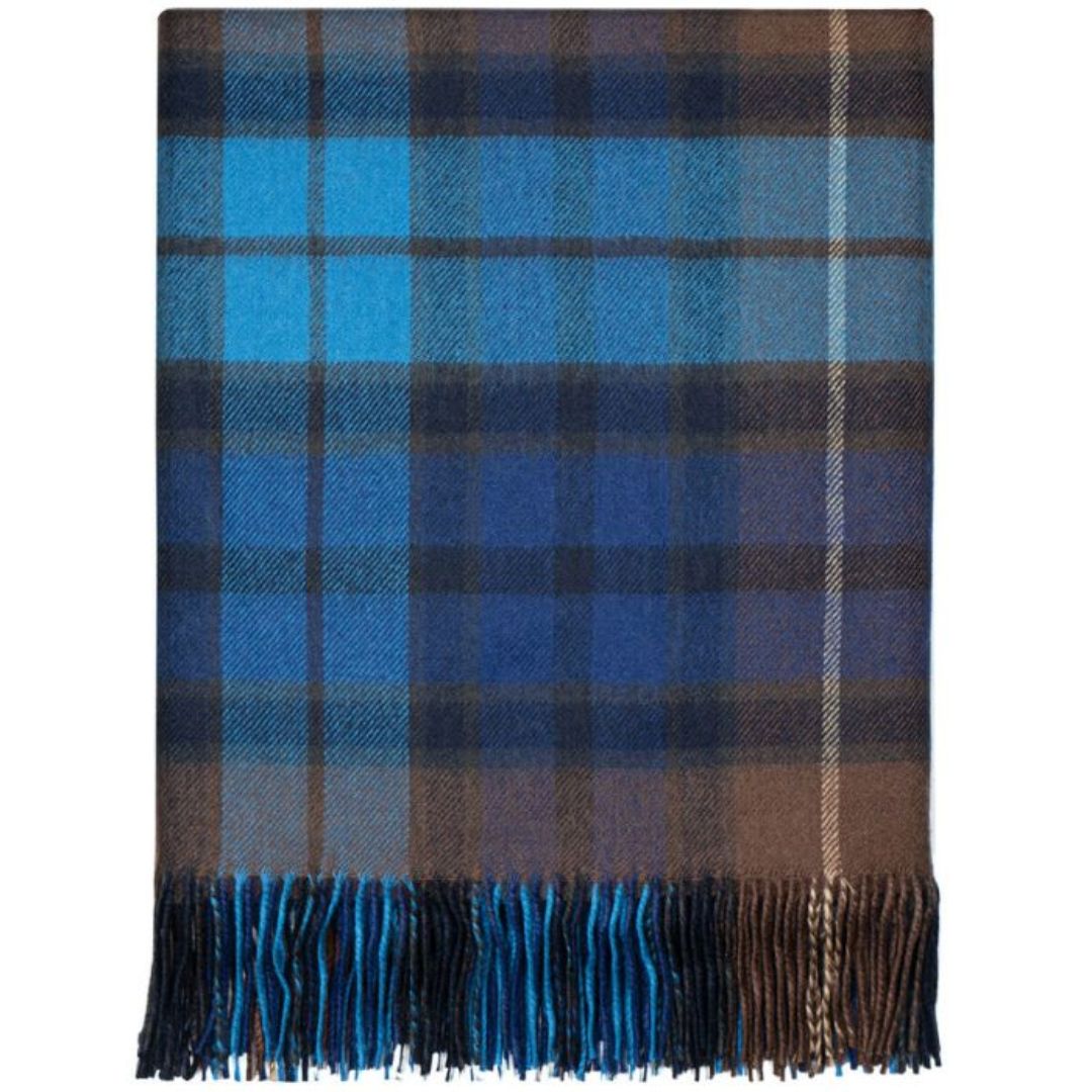 Lochcarron | Tartan Lambswool Blanket - Buchanan Blue