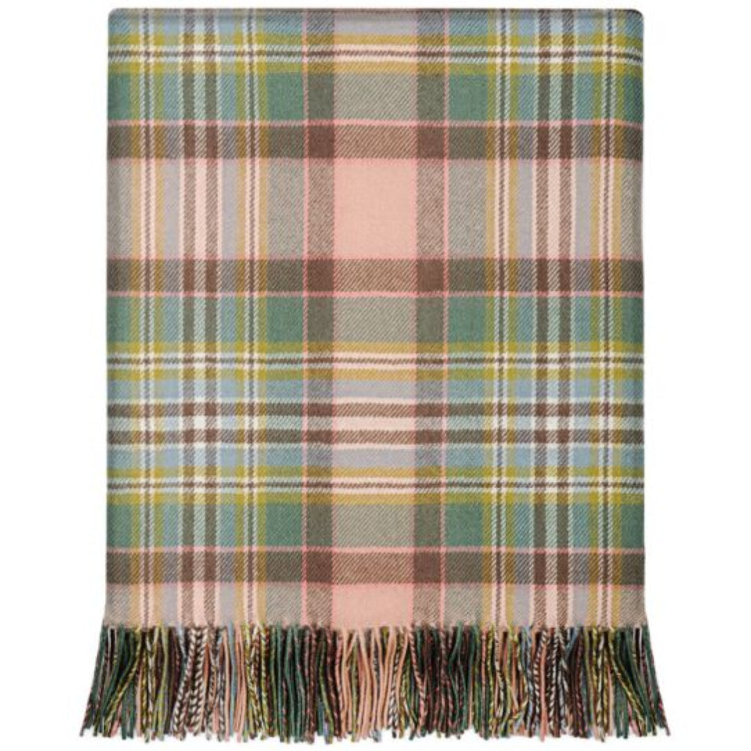 Lochcarron | Tartan Lambswool Blanket - Dundee Rose