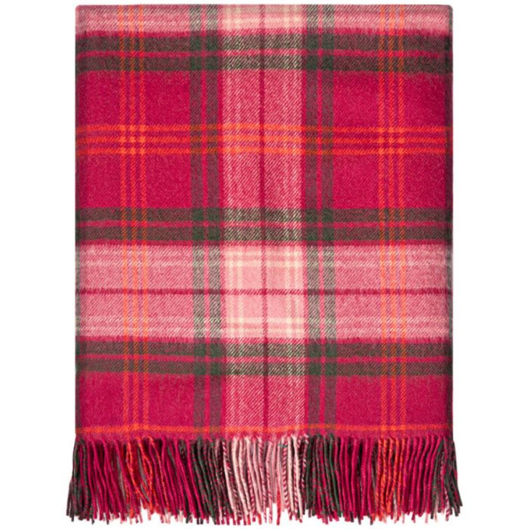 Lochcarron | Tartan Lambswool Blanket - Lochcarron Hunting Rose
