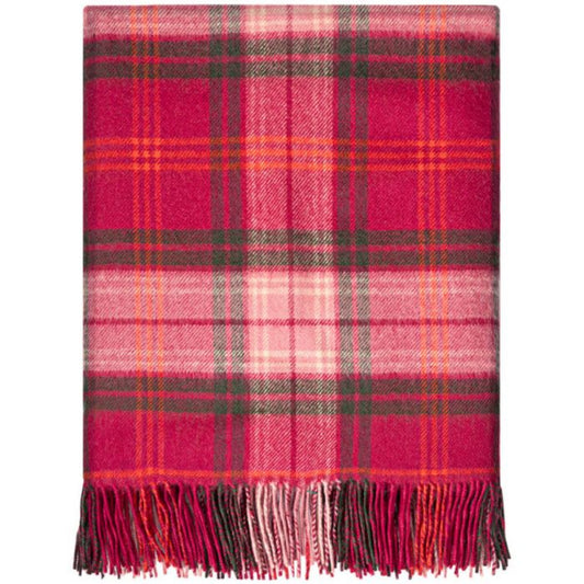 Lochcarron | Tartan Lambswool Blanket - Lochcarron Hunting Rose