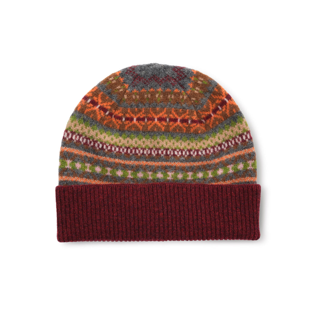 Mackie of Scotland | Kerse Hat - Fair Isle Maroon