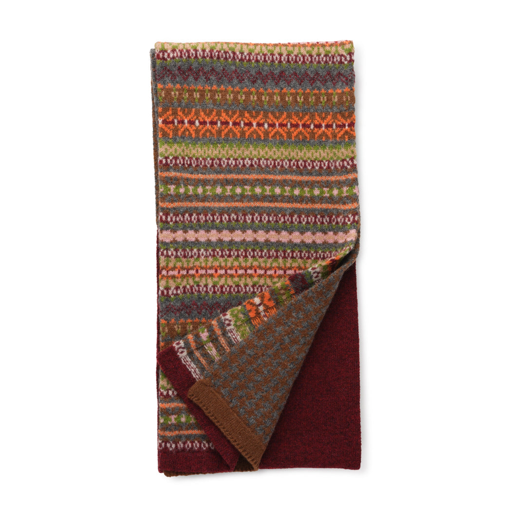 Mackie of Scotland | Kerse Scarf - Fair Isle Maroon