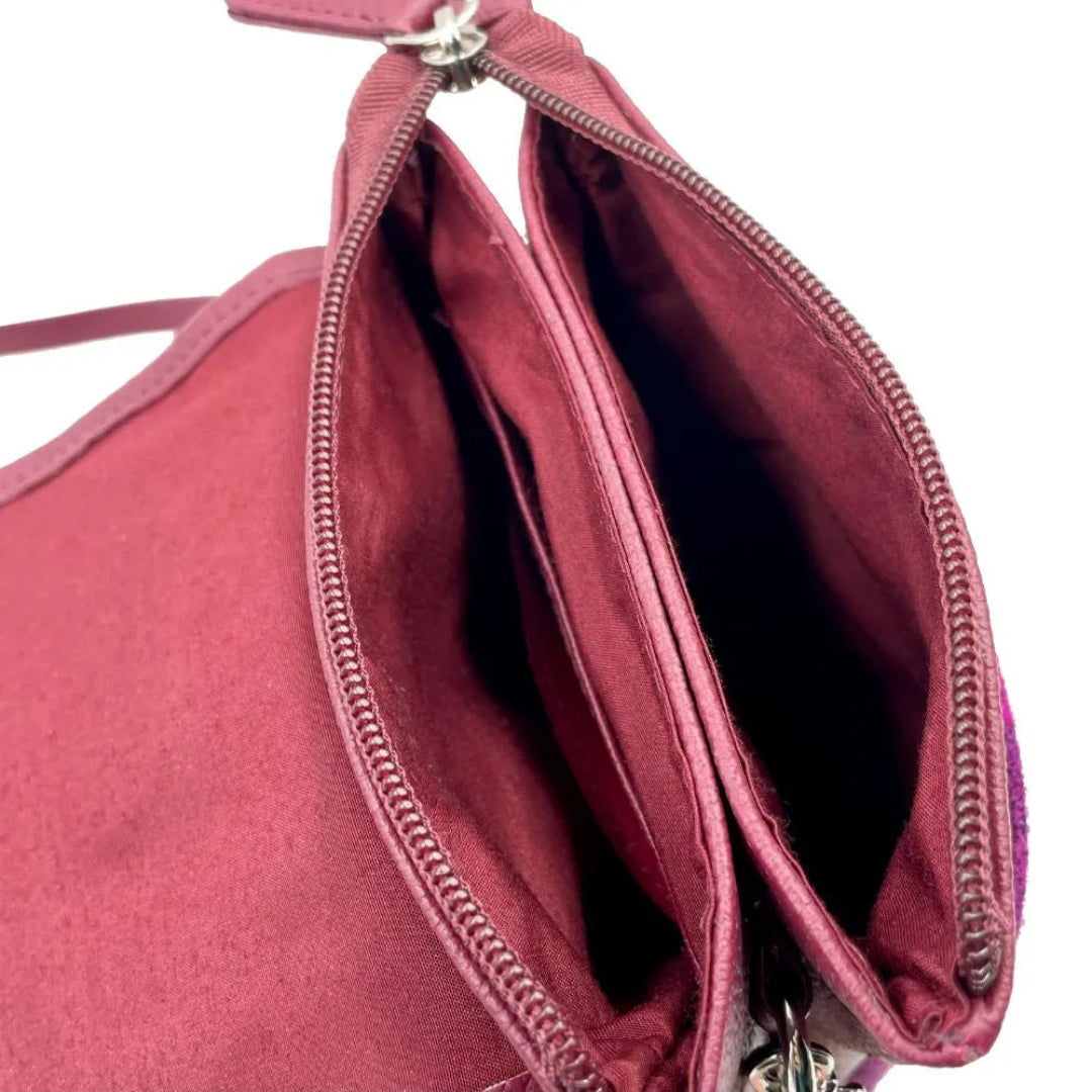 Harris Tweed | Mini Crossbody Bag - Purple Check
