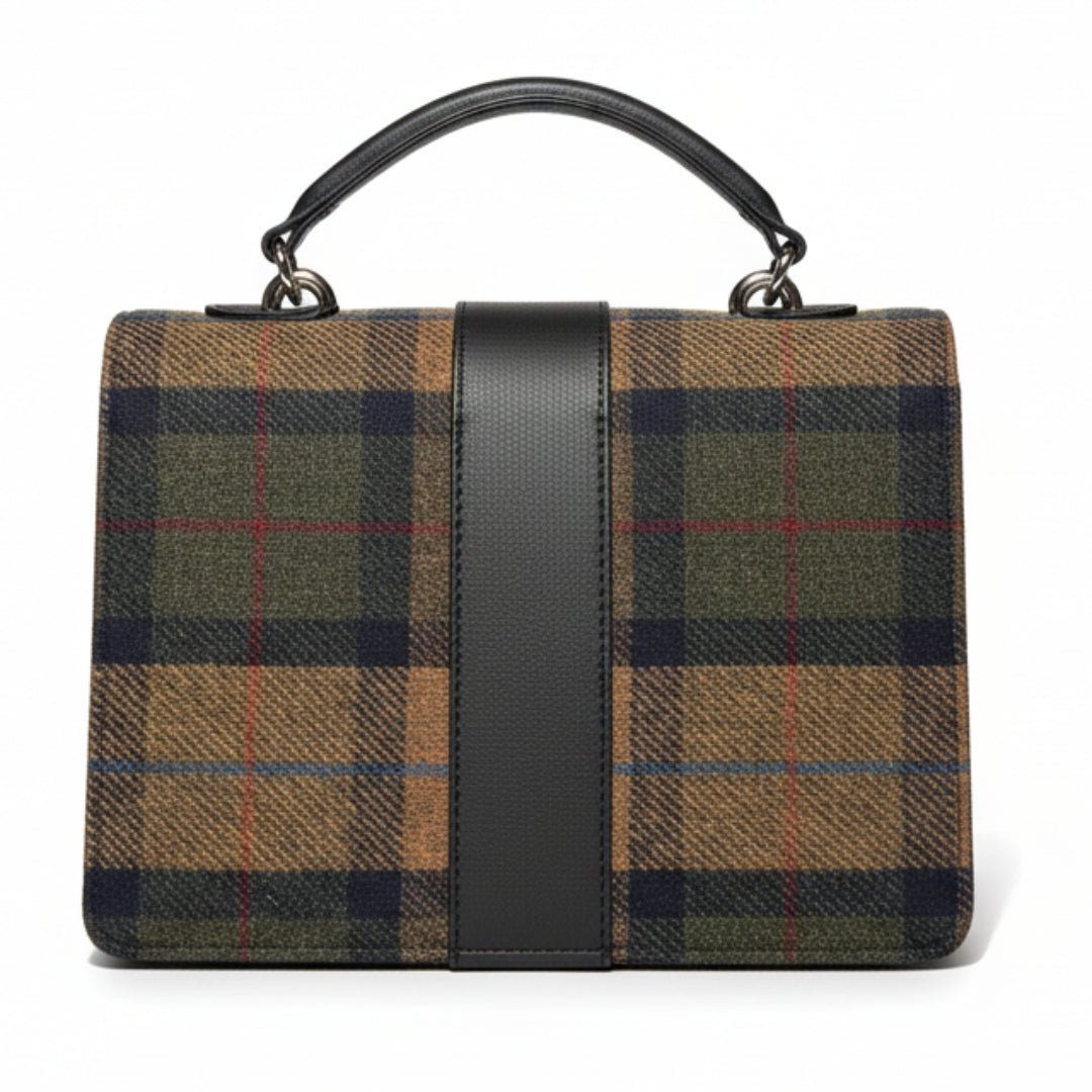 Mucros | Fiona Tweed Handbag - Brown/Green Plaid