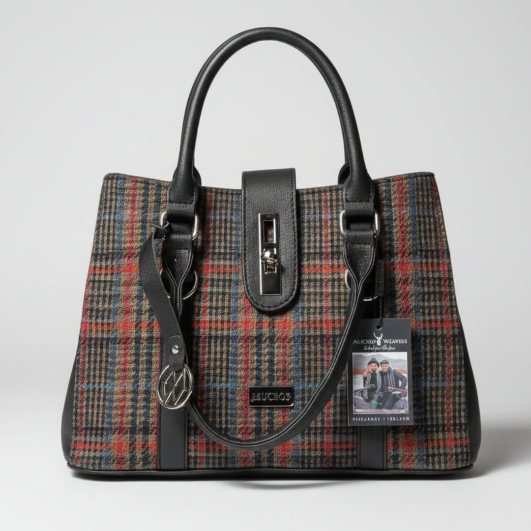 Mucros Jessica Tweed Handbag 
Multicolour
