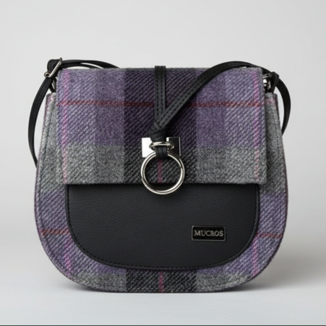 Mucros Tweed Handbag 38 Purple 