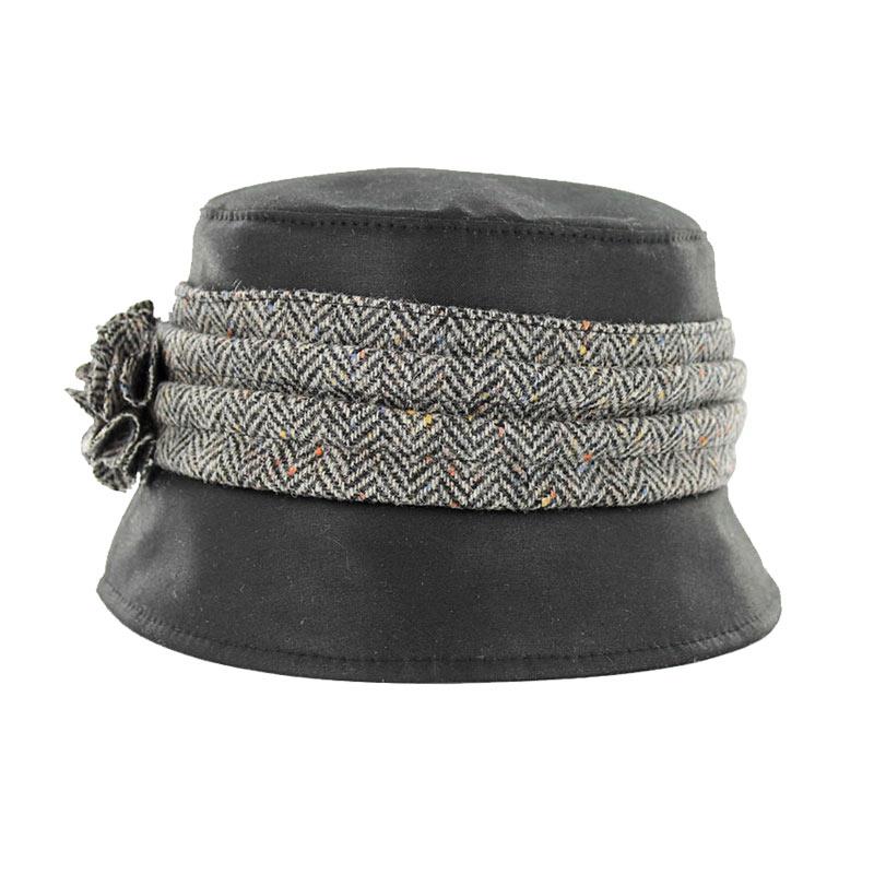 Mucros kate wax womens bucket hat black
