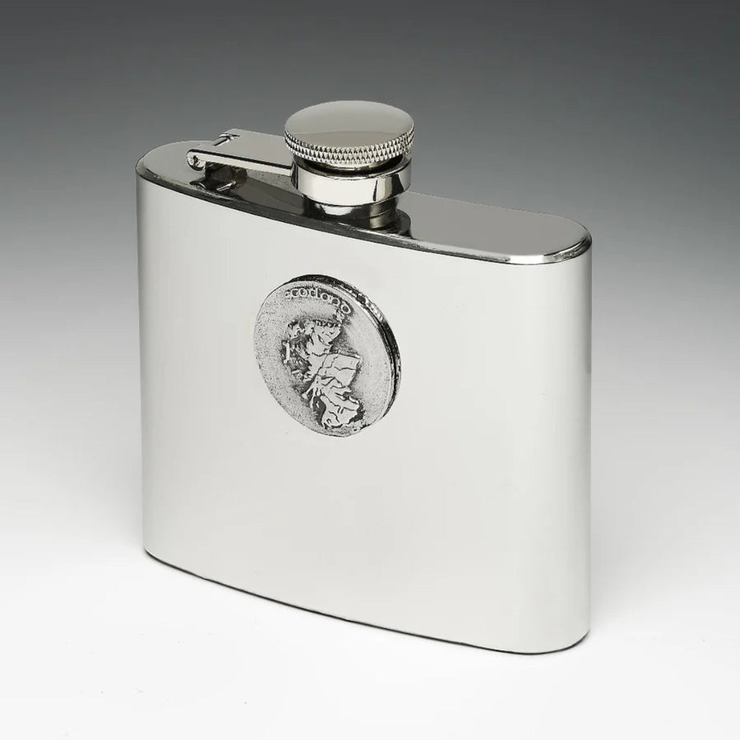 Mullingar Pewter | Hip Flask - Scotland Map 5oz.