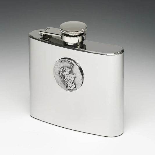 Mullingar Pewter | Hip Flask - Scotland Map 5oz.