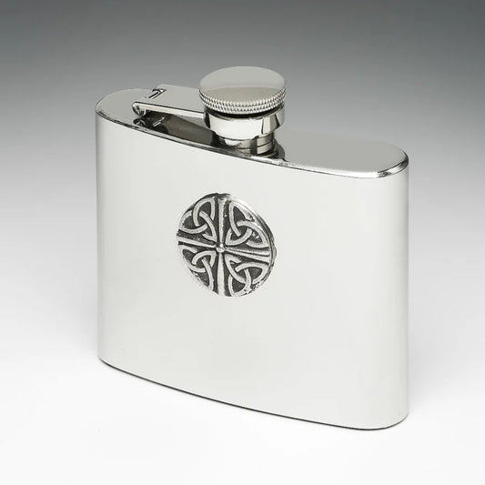 Mullingar Pewter | Hip Flask - Celtic Knot 5 oz.