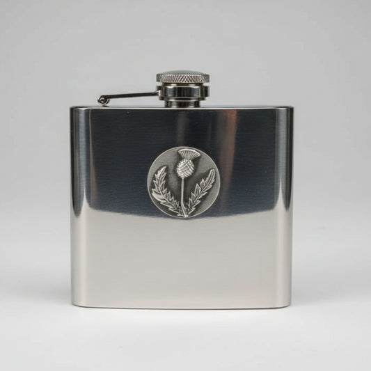 Mullingar Pewter | Hip Flask - Thistle 5 oz.