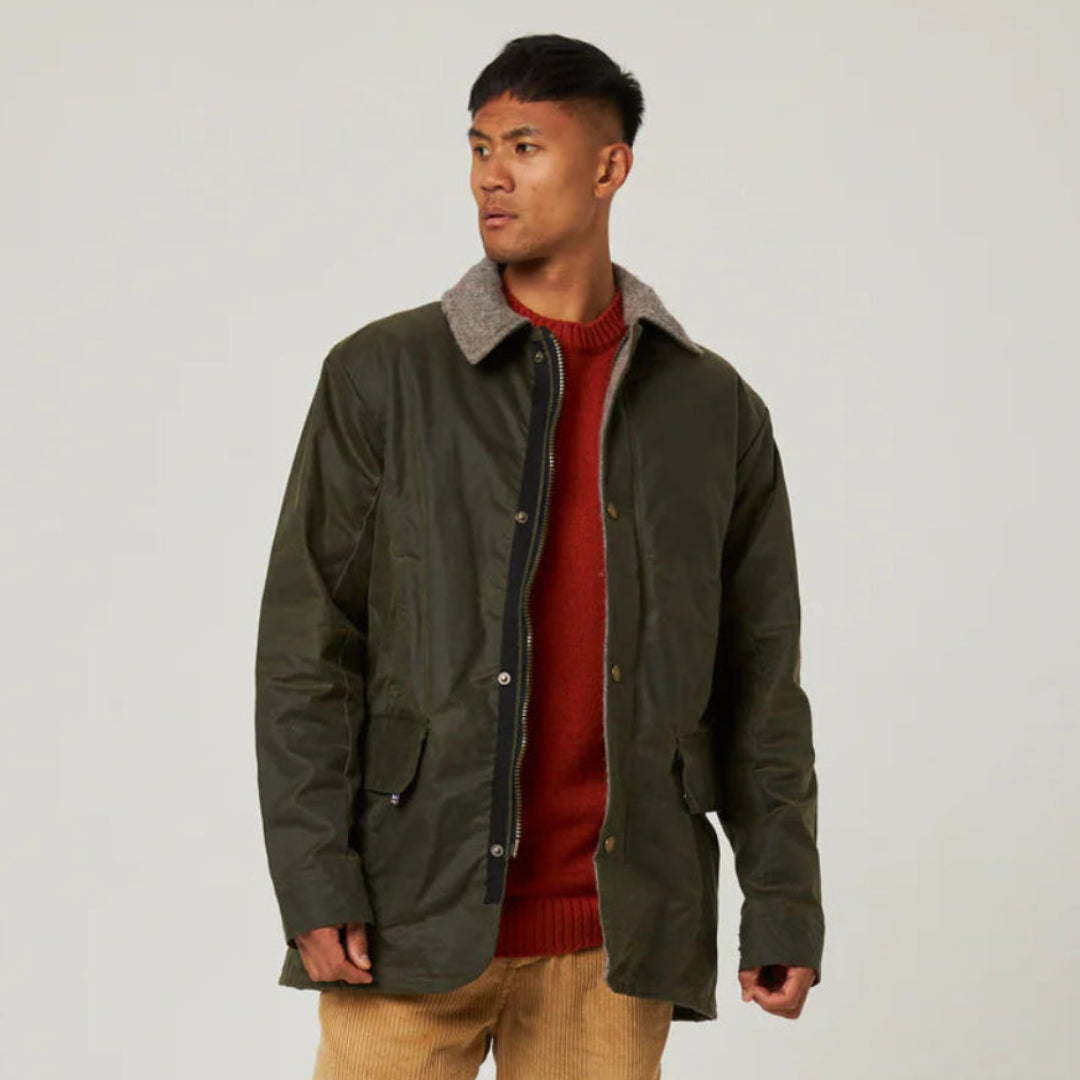 Peregrine | Field Waxed Cotton Jacket - Olive