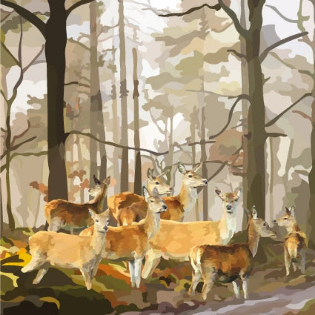 Periodic Society Deer and Trees Greeting Card