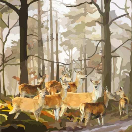 Periodic Society Deer and Trees Greeting Card