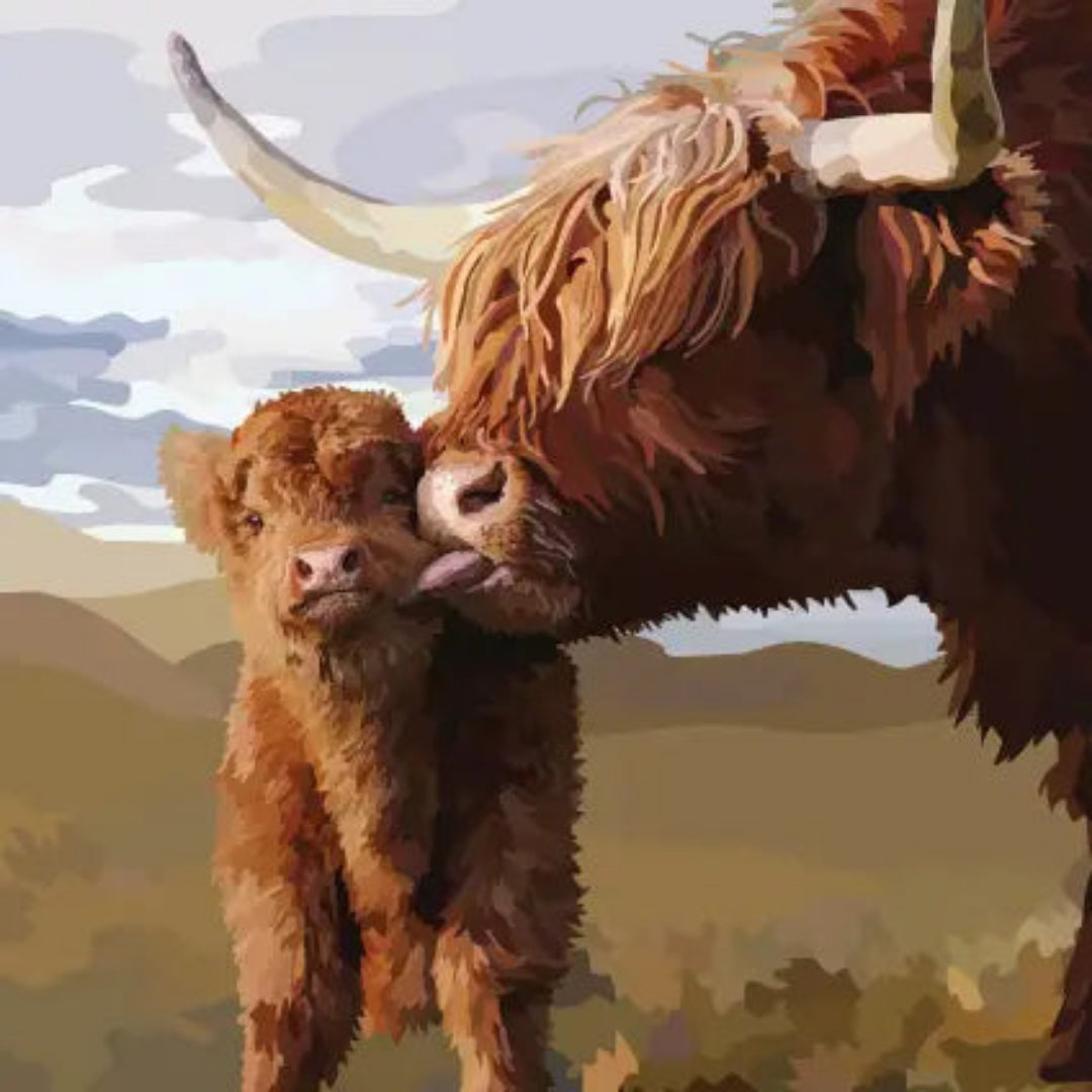 Periodic Society Cow Kiss Greeting Card