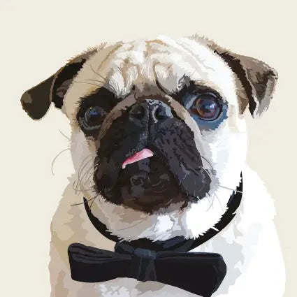 Periodic Society Pug Greeting Card Blank