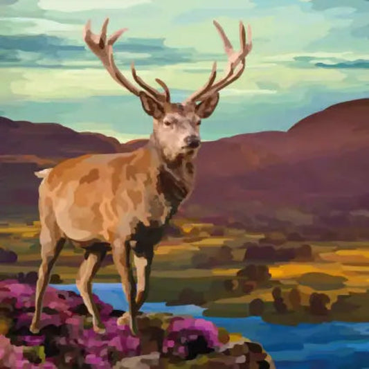 Periodic Society | Stag Hills Heather Greeting Card
