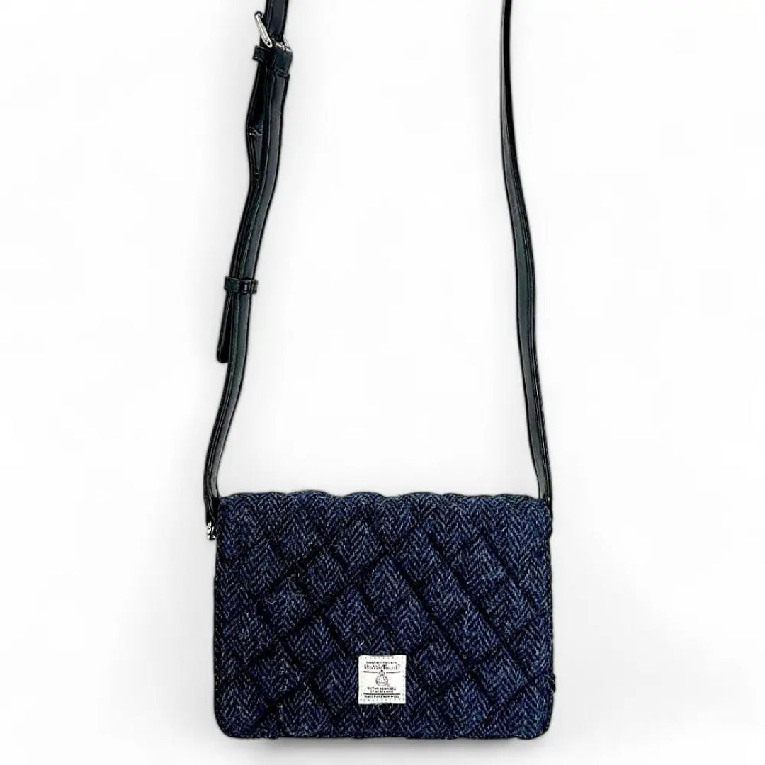 Harris Tweed | Quilt Shoulder Bag | Blue