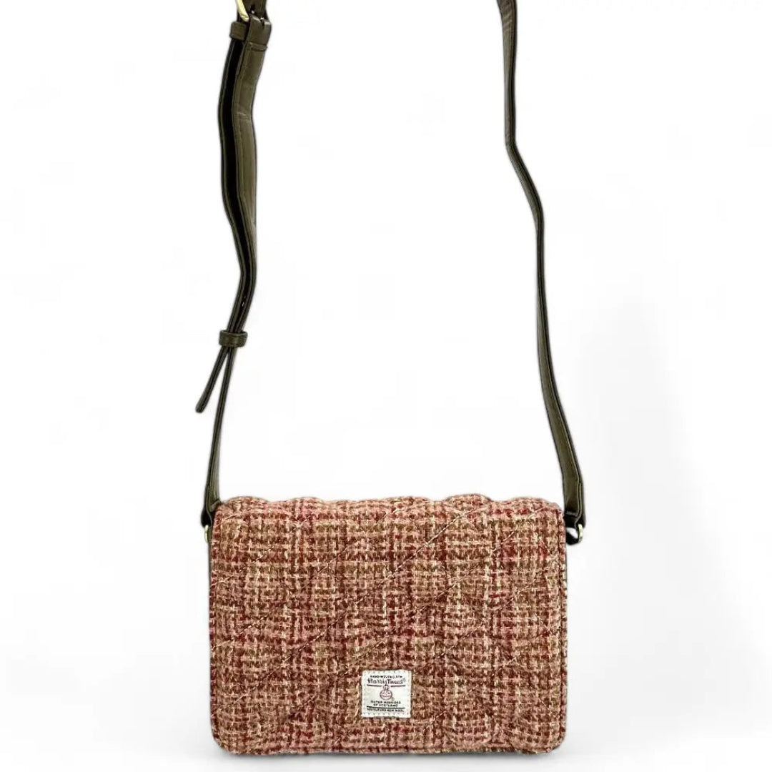 Harris Tweed | Quilted Shoulder Bag - Maple