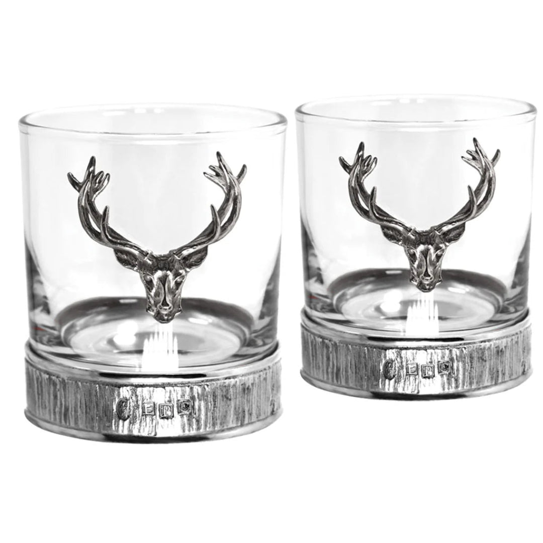 English Pewter | Tumbler Set with Stag