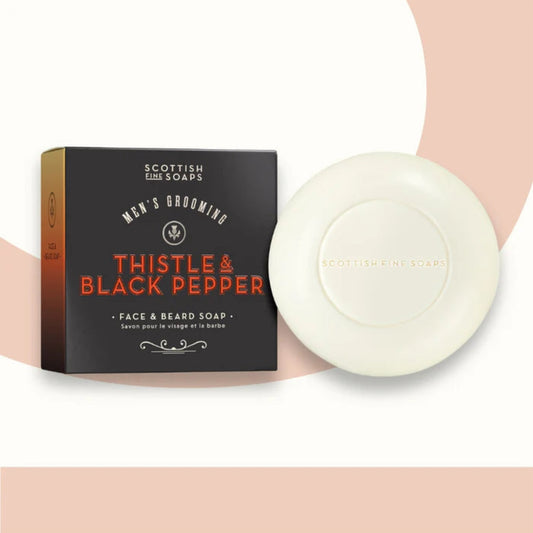 Scottish Fine Soaps | Thistle & Black Pepper Face & Beard Soap
