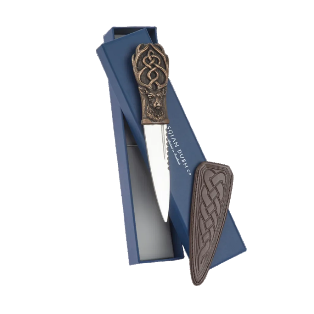 Sgian Dubh | Crowned Stag - Bronze