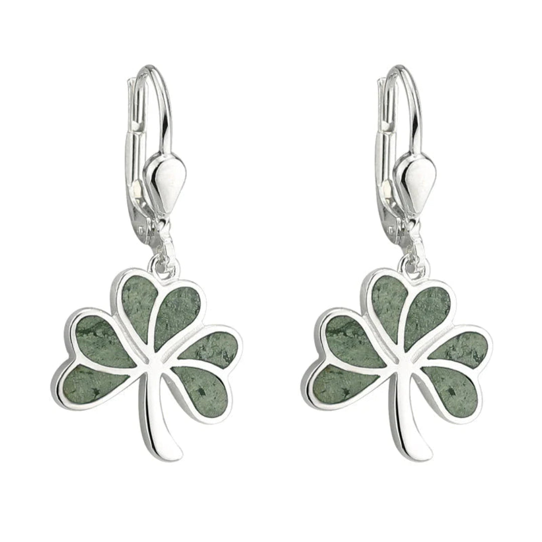 Solvar | Connemara Marble Shamrock Earrings