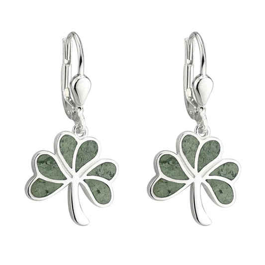 Solvar | Connemara Marble Shamrock Earrings