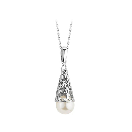 Solvar | Tree of Life Sterling Silver Pearl Pendant