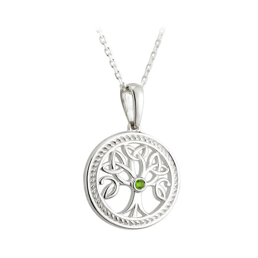 Solvar | Tree of Life with Green Stone Pendant