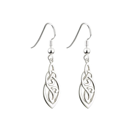 Solvar | Trinity Knot Celtic Drop Earrings