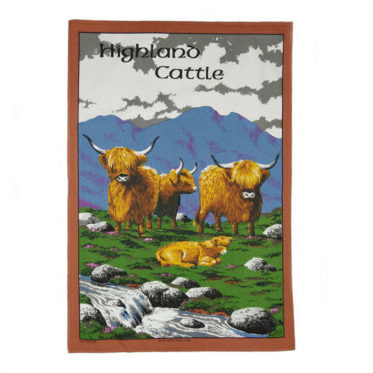 Glen Appin Highland Cow Tea Towel 