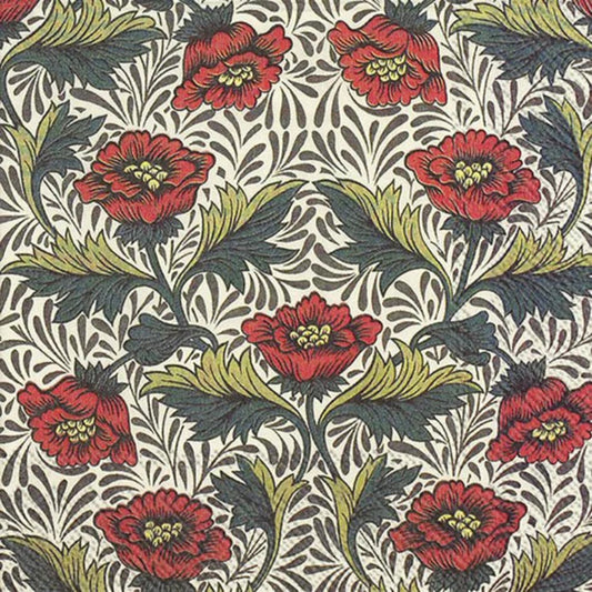 V & A Peony Napkins | Lunch Size