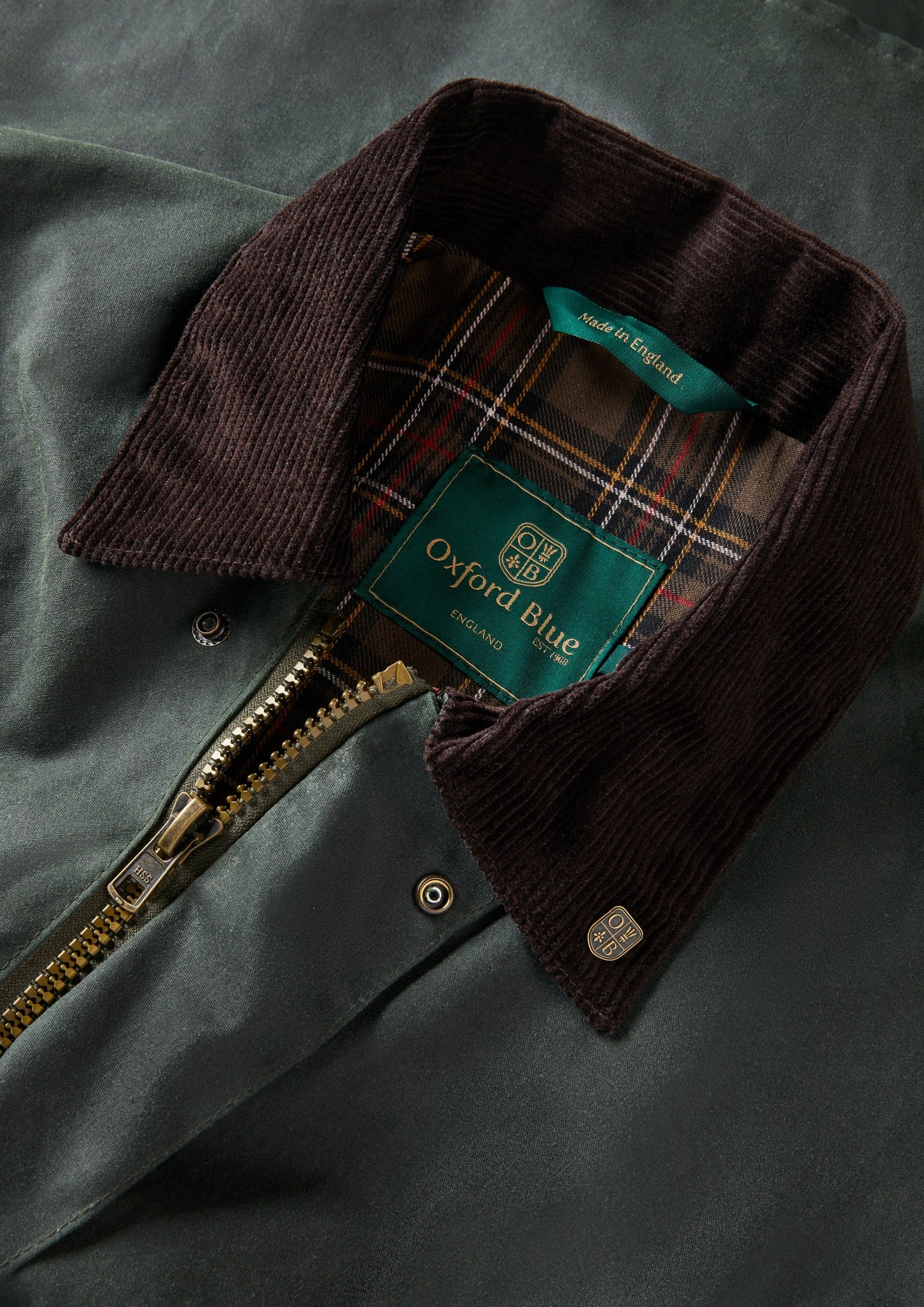 Oxford Blue | Countryman Waxed Cotton Jacket - Green
